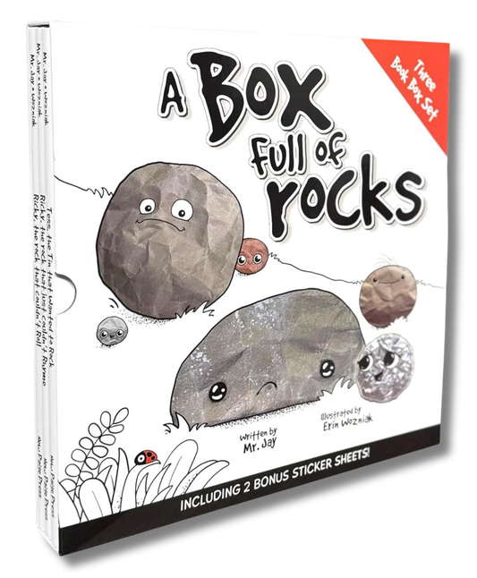 A Box Full of Rocks: 3 Book Box Set + 2 Sheets of Stickers!