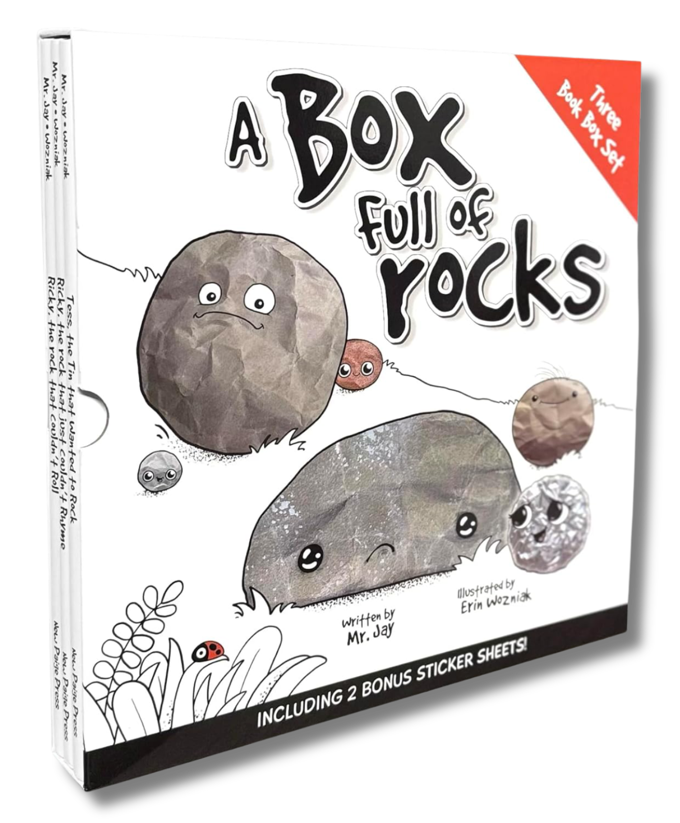 A Box Full of Rocks: 3 Book Box Set + 2 Sheets of Stickers!